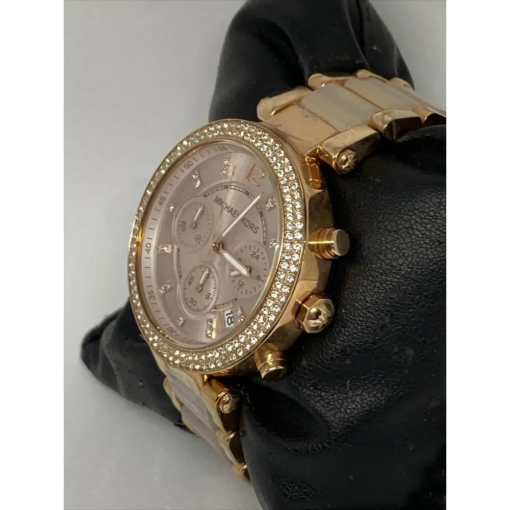 Michael Kors Parker MK5865 Womens Stainless Steel Analog Dial Quartz Watch WO487 - Picture 4 of 12